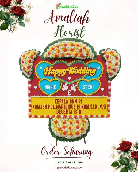 Papan Bunga Pernikahan Butas Bagu